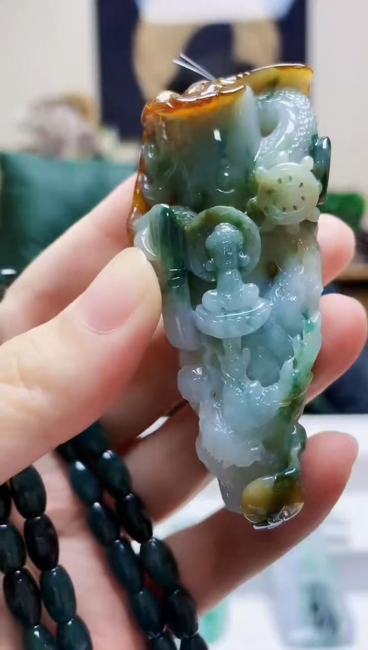 未镶嵌定制翡翠吊坠208