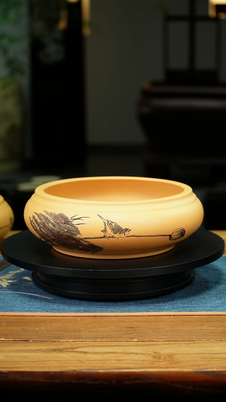 紫砂花盆s**哥精品兰花盆