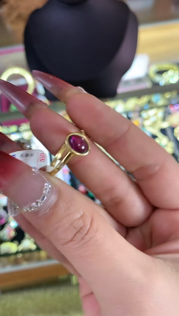 【闪购商品】碧玺戒指银S925镶嵌楚楚中古珠宝甄选不退换