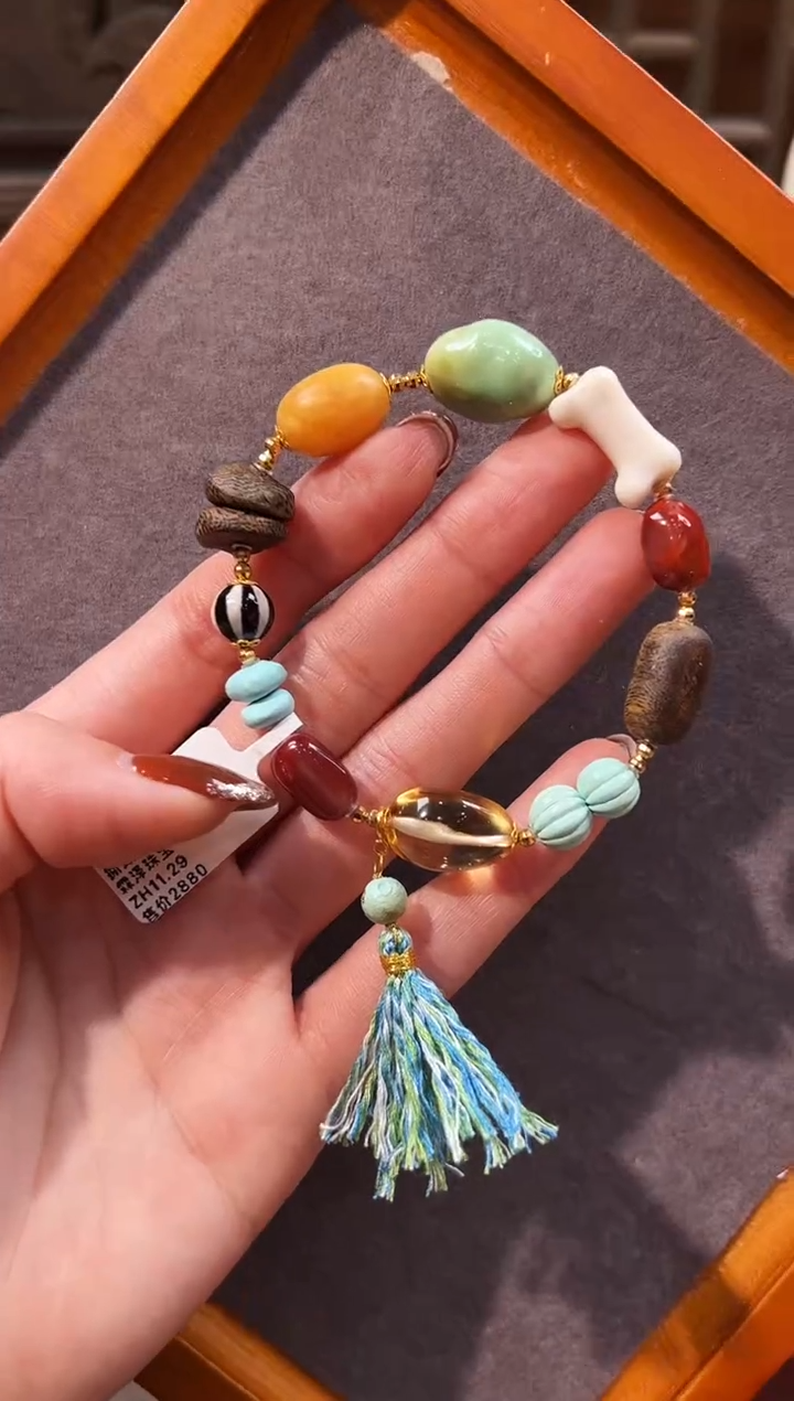 18K金镶嵌绿松石手链绿松石手链