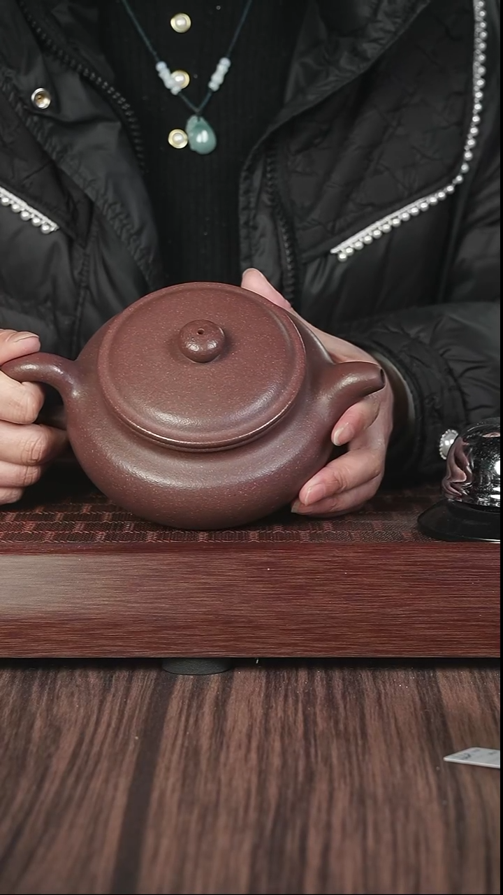【闪购商品】紫砂茶壶千禧紫泥 大扁腹