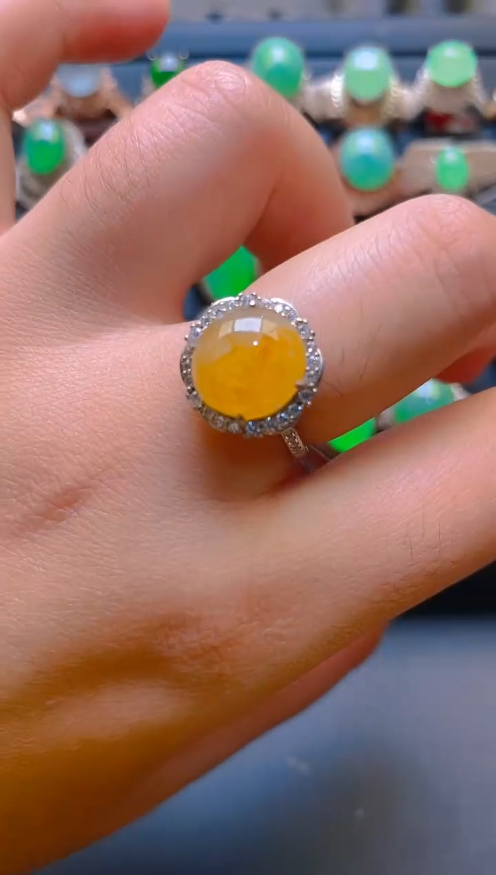 【闪购商品】翡翠耳饰银S925镶嵌天然A货翡翠1