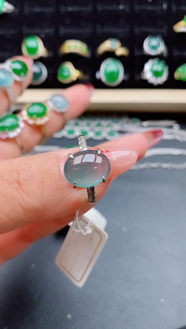 【闪购商品】翡翠戒指银S925镶嵌5080505