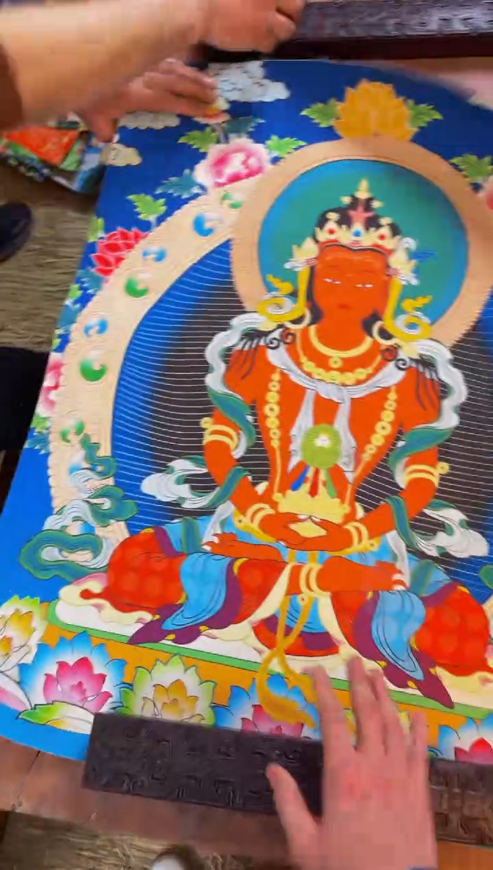 装裱画精品手绘唐卡链接--A143