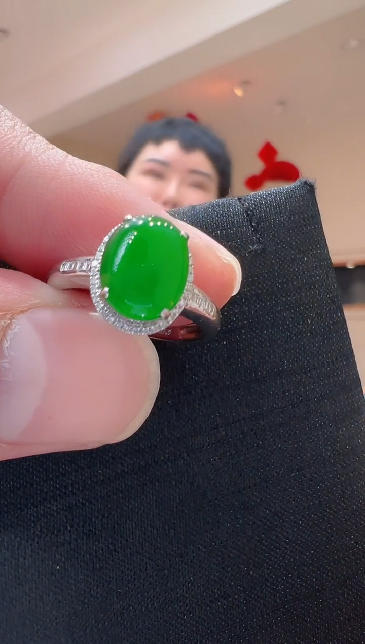 【闪购商品】翡翠戒指18K金镶嵌          