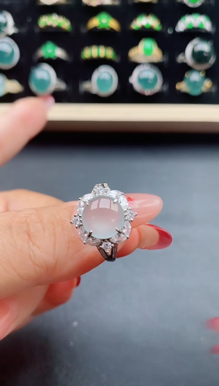 【闪购商品】翡翠戒指银S925镶嵌21321