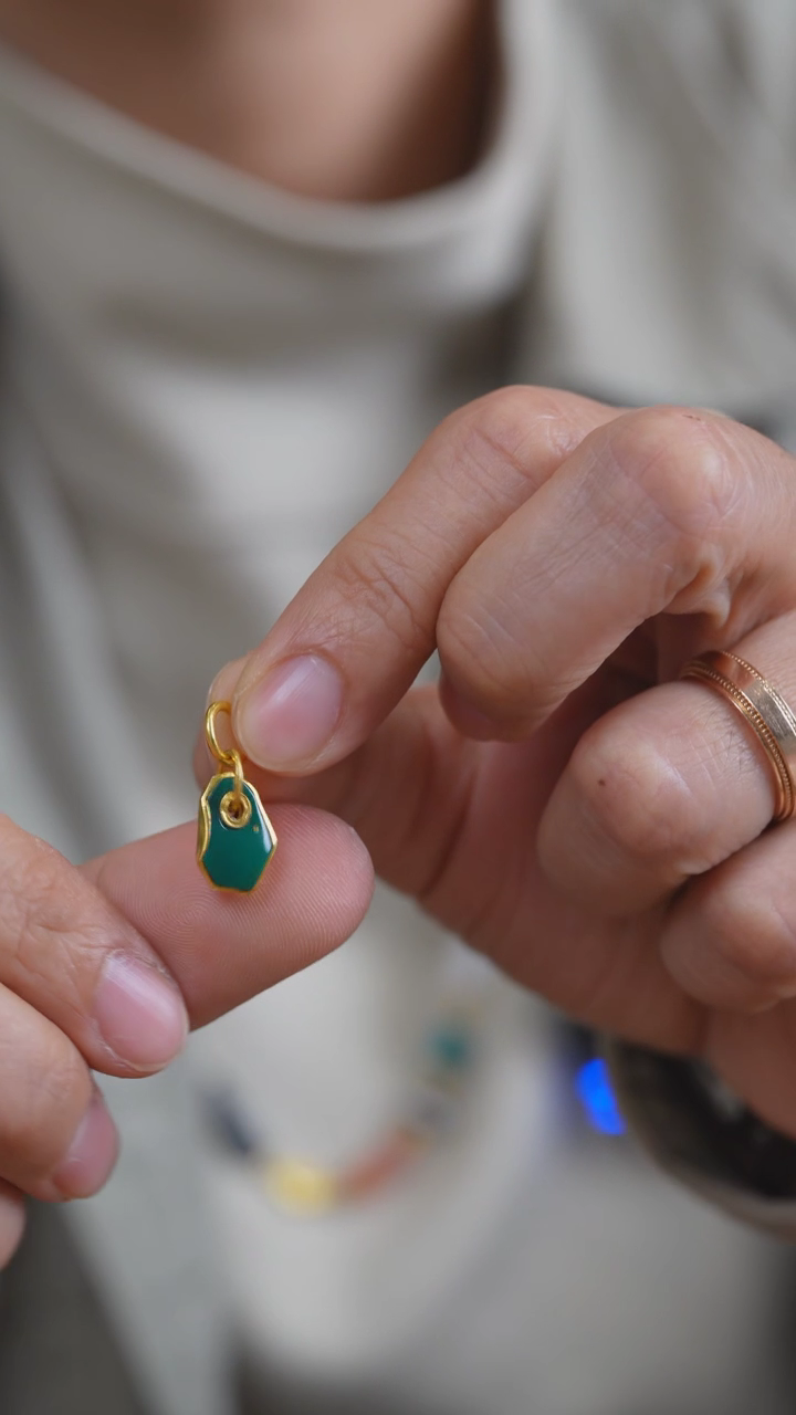 【闪购商品】绿松石侧挂未镶嵌松石侧挂8.4*13mm