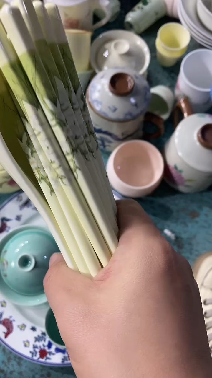 摆件陶黄稀土10双筷子加大勺子