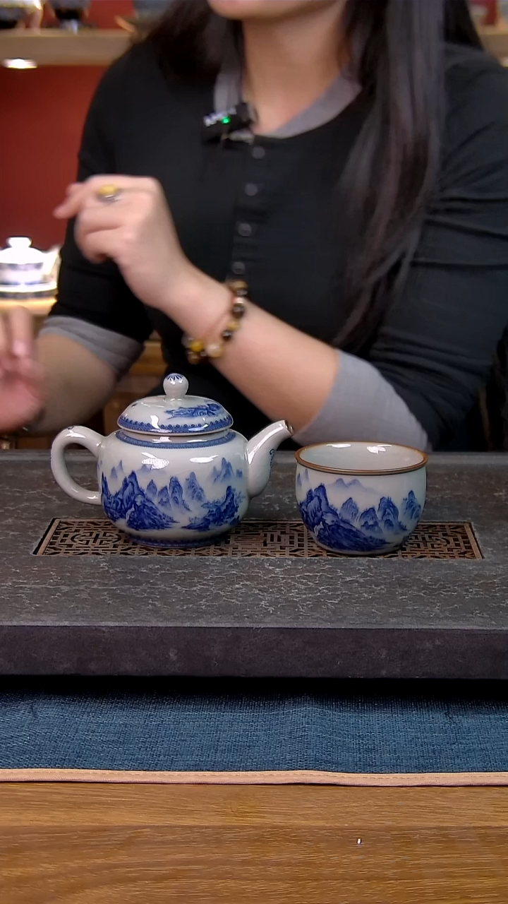简装家用款2件套 老陶泥开片纹陶瓷茶具