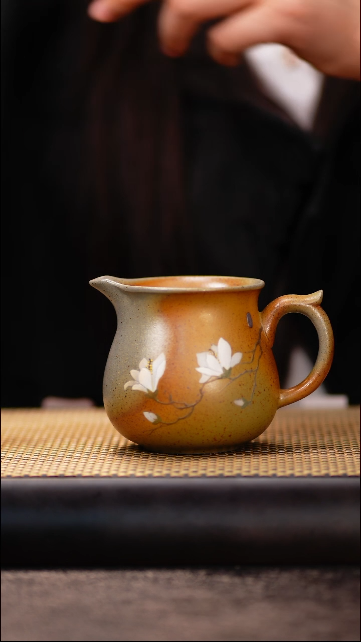 10小鱼柴烧玉兰公道杯