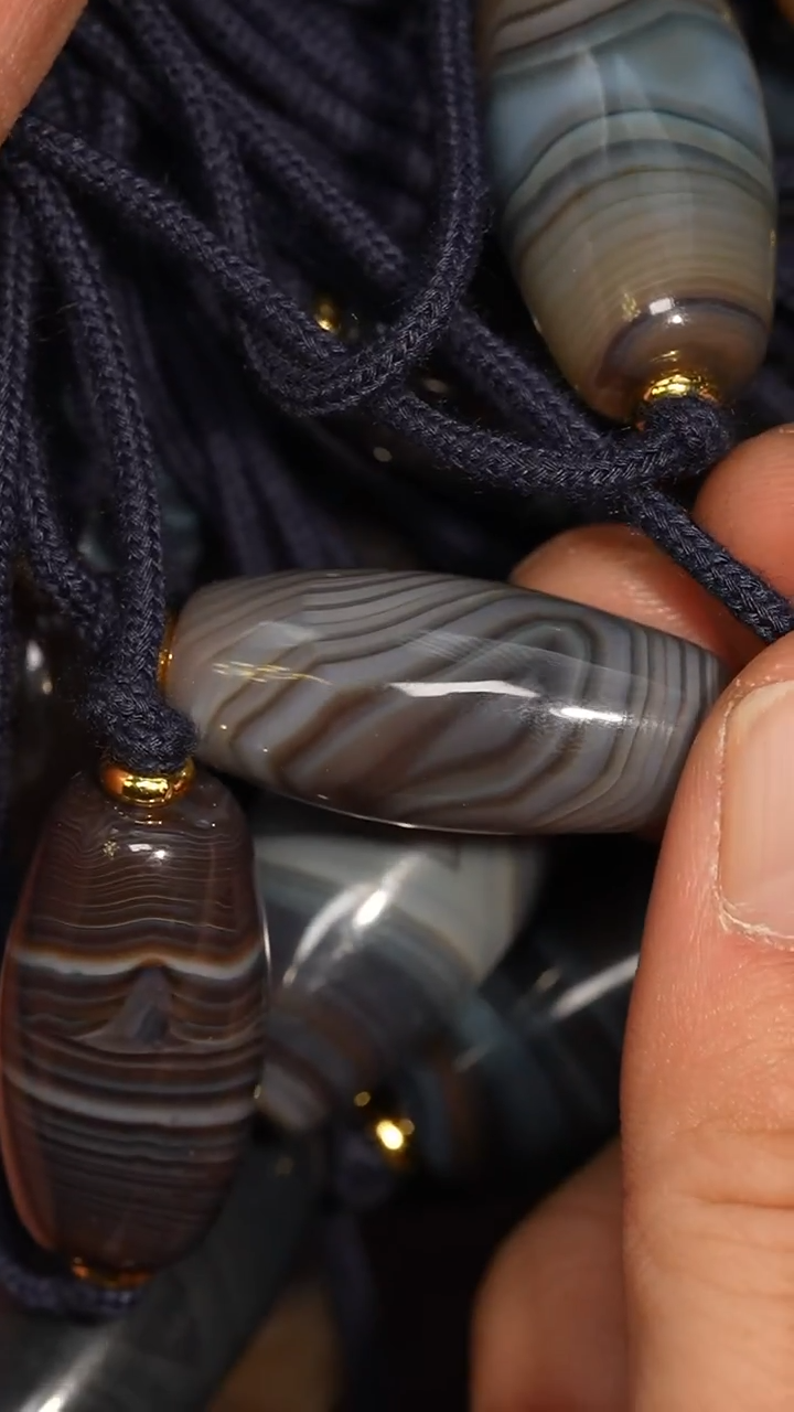 未镶嵌颈饰玛瑙/玉髓多样性发其一，DIY一196