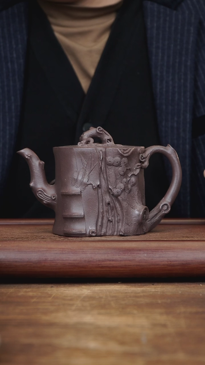 【闪购商品】紫砂茶壶430ml 全手三友 天青