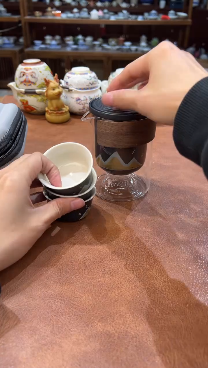 真的很便宜会开片的旅行茶具