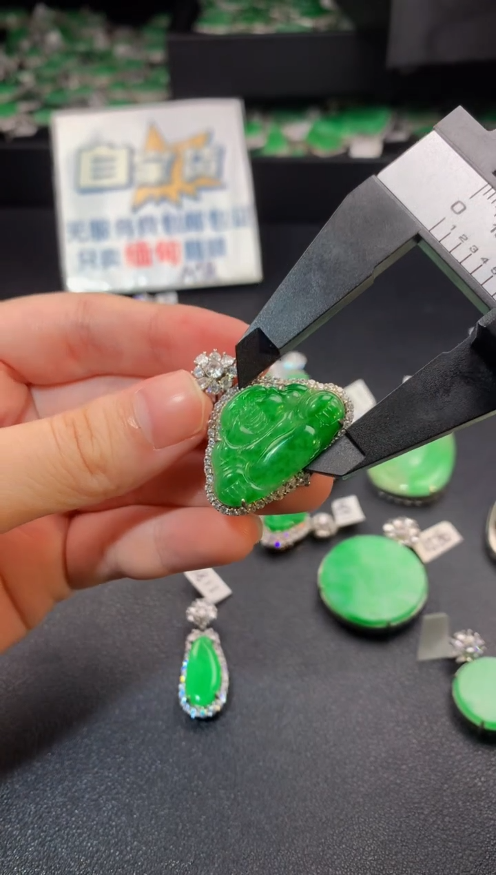 【闪购商品】翡翠颈饰银S925镶嵌翡翠