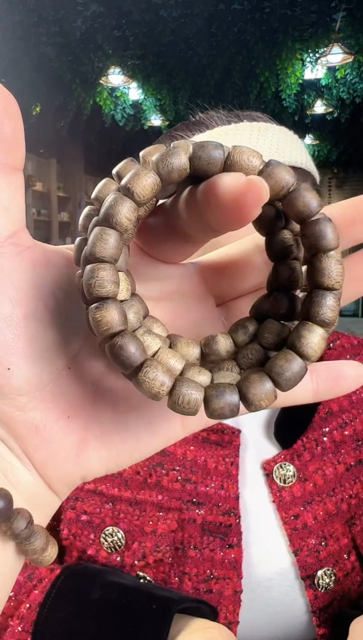 【闪购商品】沉香手串黑棋鼓珠单圈多样性发货一条