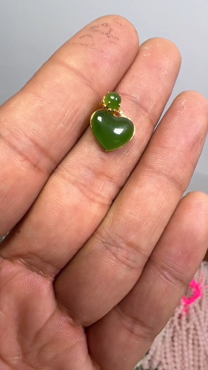 【闪购商品】和田玉吊坠18K金镶嵌和田玉吊坠多样性发货拍一发一