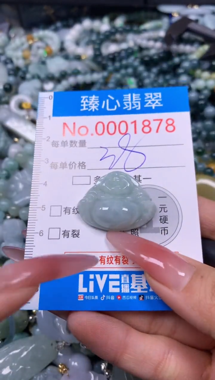 【闪购商品】翡翠颈饰未镶嵌含绳0001878