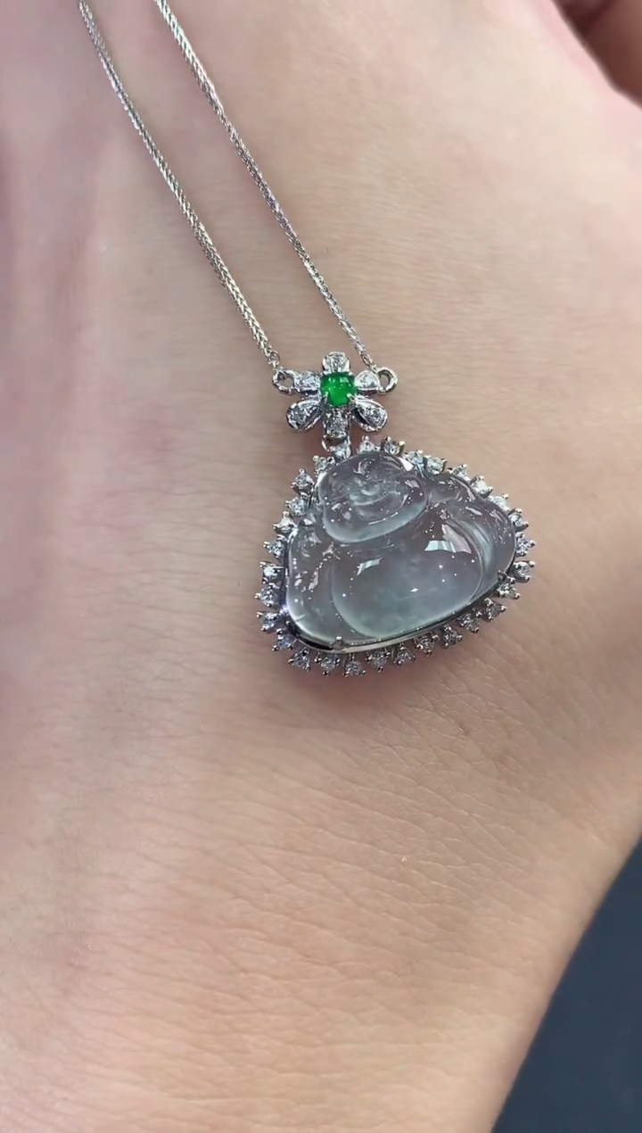 【闪购商品】翡翠吊坠(不含链)18K金镶嵌 C23