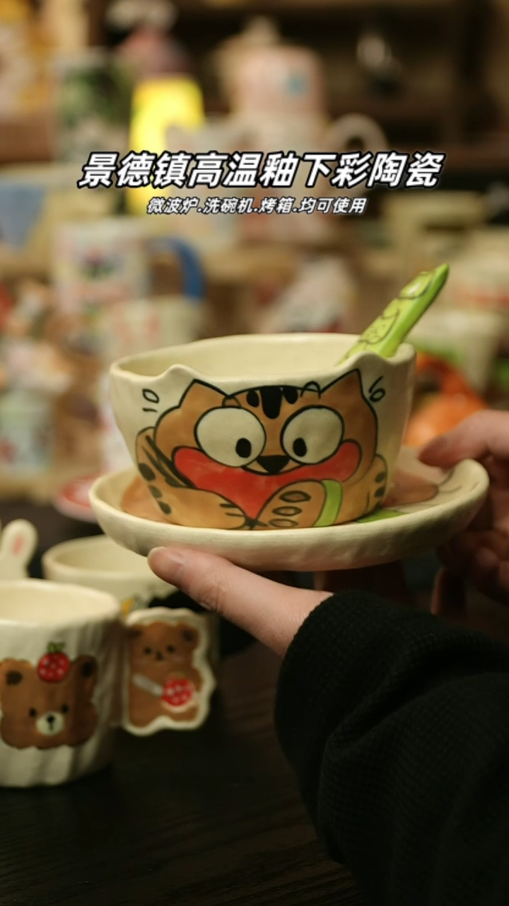 【闪购商品】杯 景德镇高温釉下彩陶瓷&A861