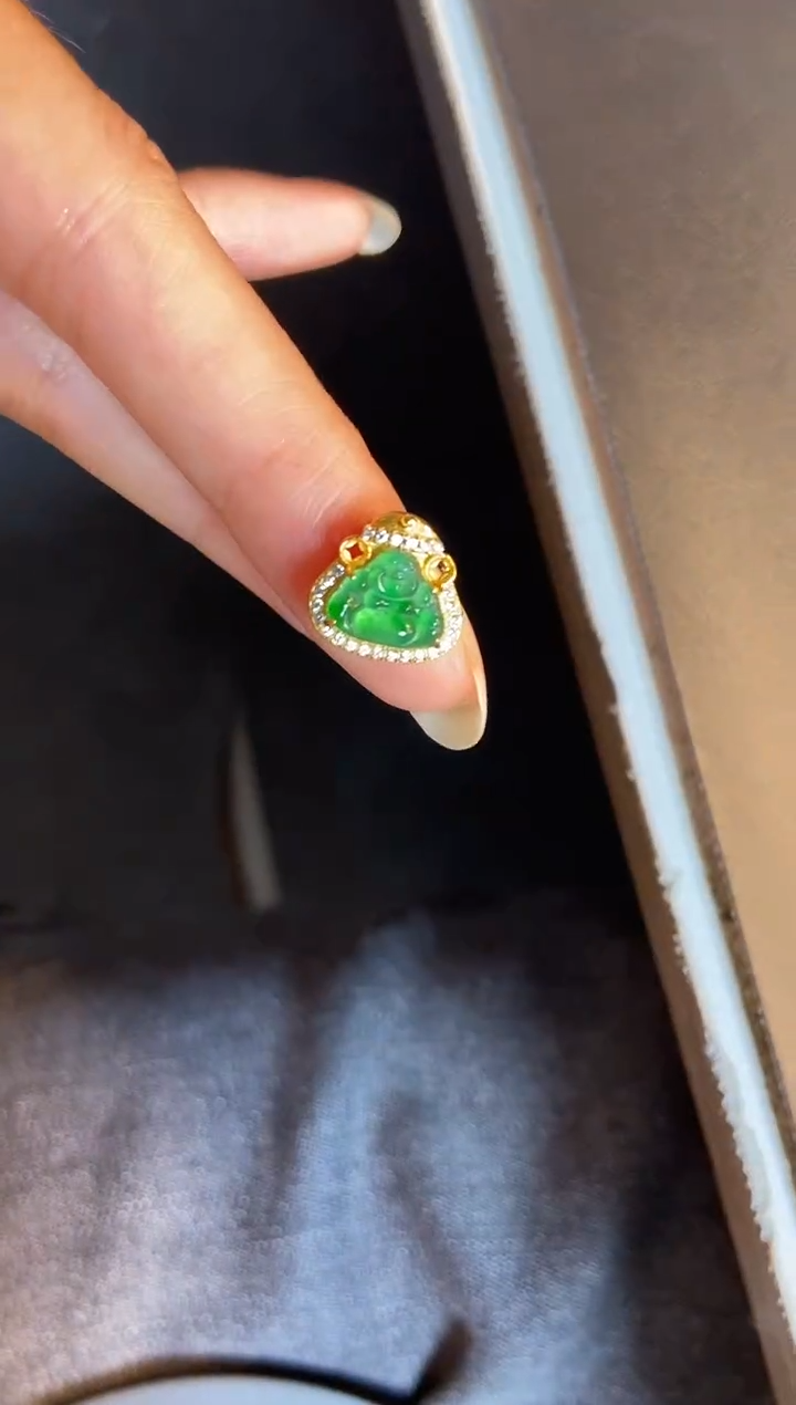 吊坠(不含链)银S925镶嵌翡翠1