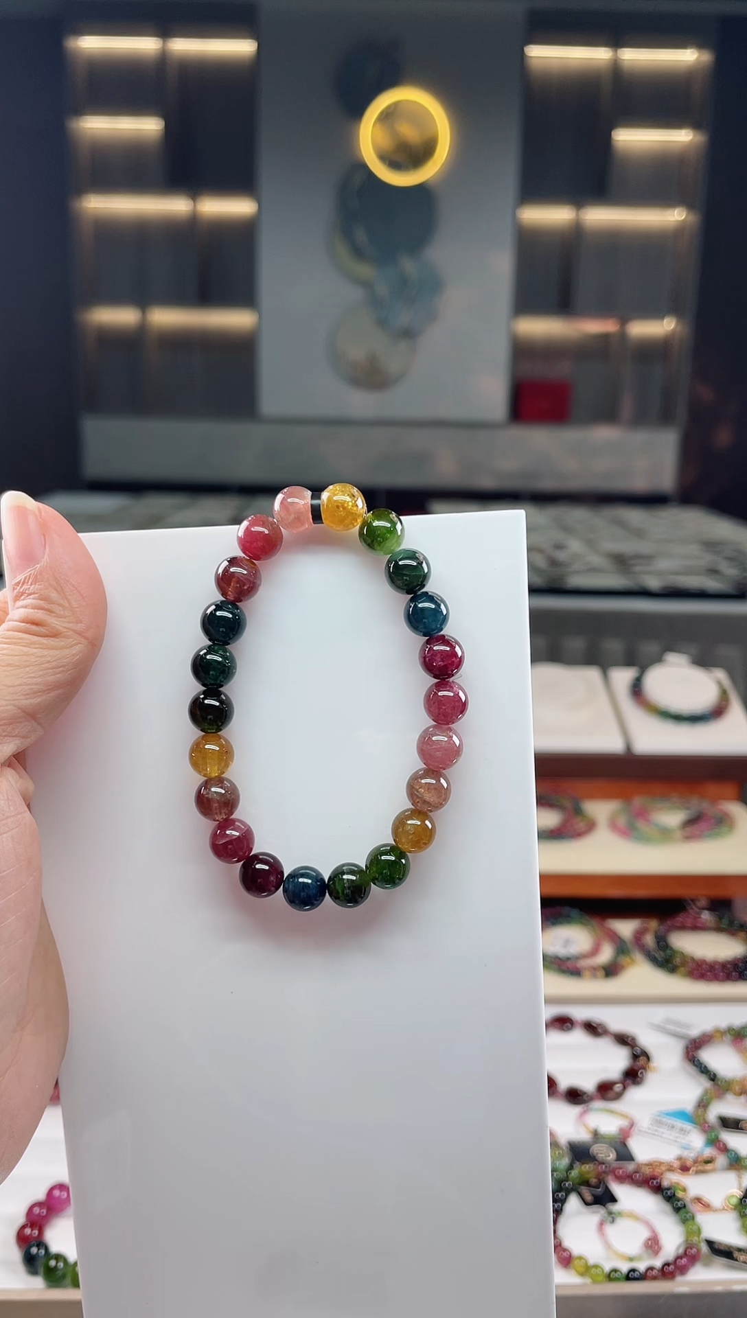 未镶嵌单圈手串碧玺（多样性发一条）Q