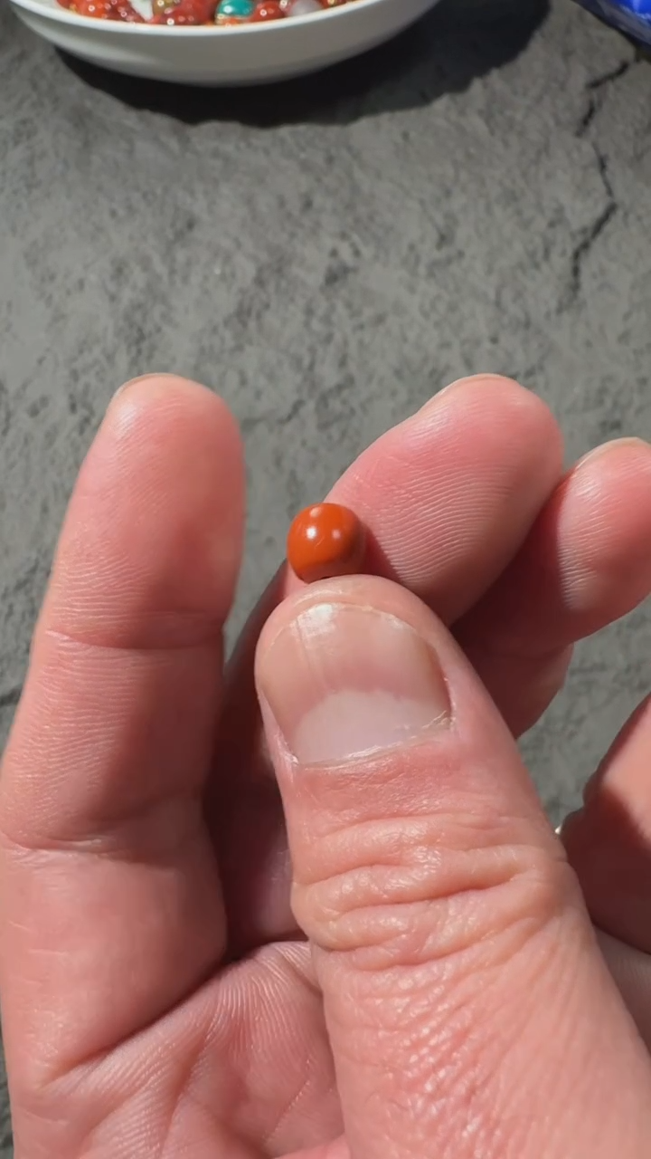 【闪购商品】南红玛瑙单珠未镶嵌柿子红老型单珠7mm