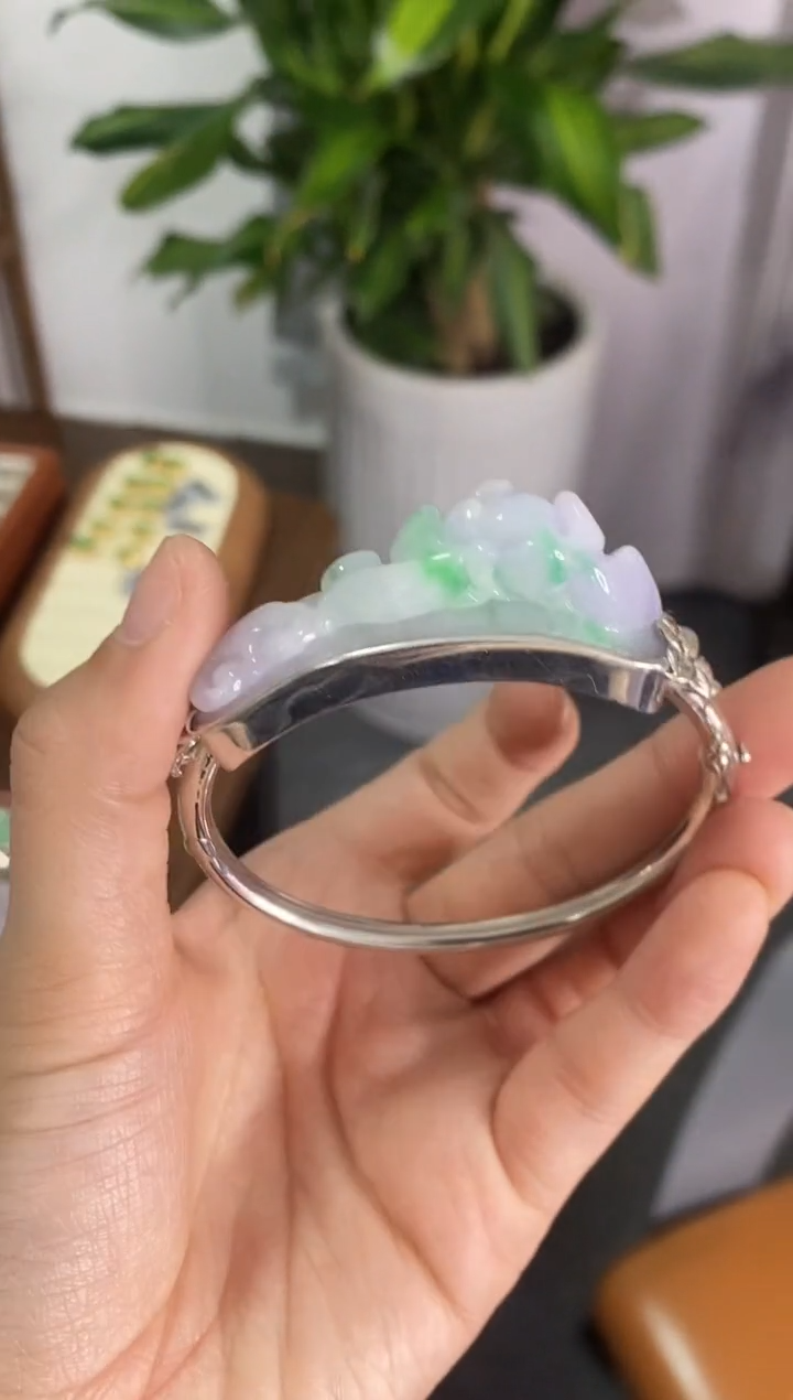 颈饰银S925镶嵌翡翠0389