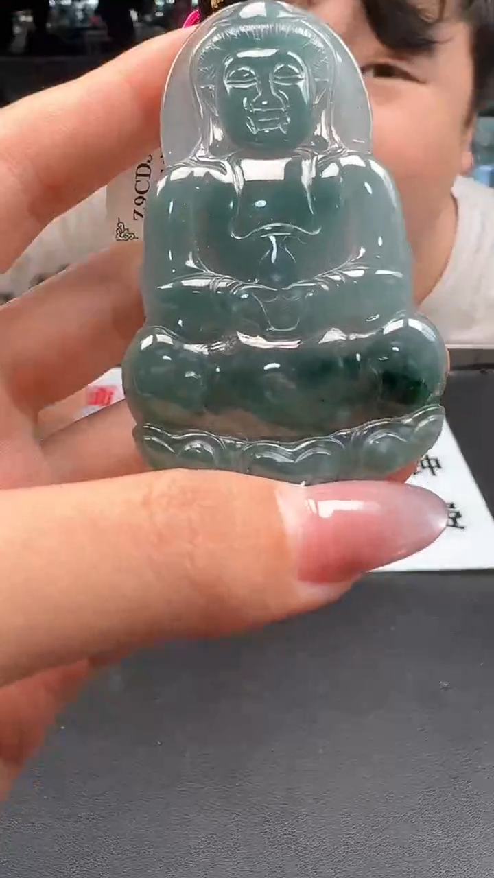 【闪购商品】翡翠颈饰未镶嵌观音4855/64