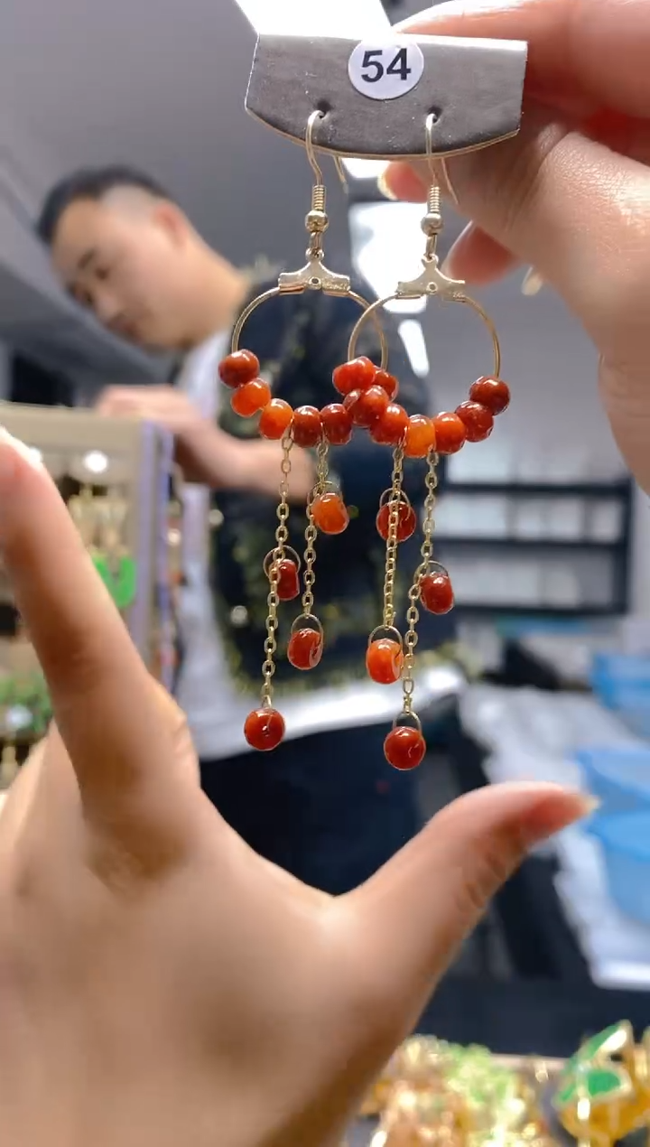 【闪购商品】翡翠耳饰合金0475翡翠耳钩