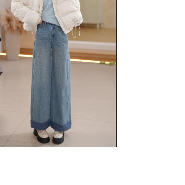 苏醒的乐园2025年冬季新款加绒加厚牛仔裤+腰带SXK25162