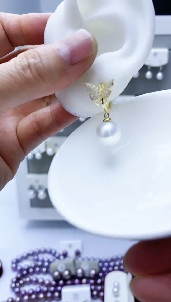 【闪购商品】淡水珍珠耳饰银S925镶嵌160