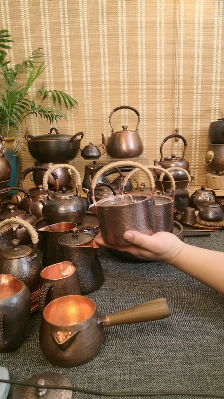 【闪购商品】紫铜500ml一统江山壶整张铜板小容量