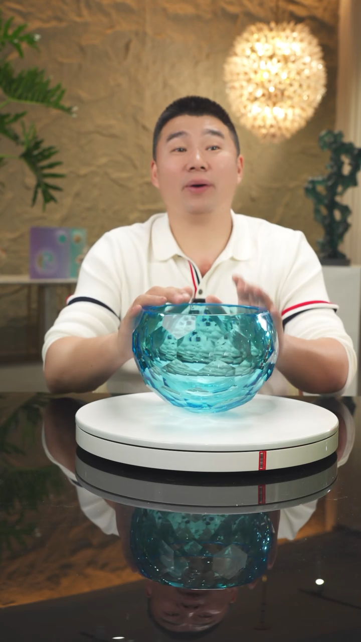 【闪购商品】瓷片福利蓝色切面果碗