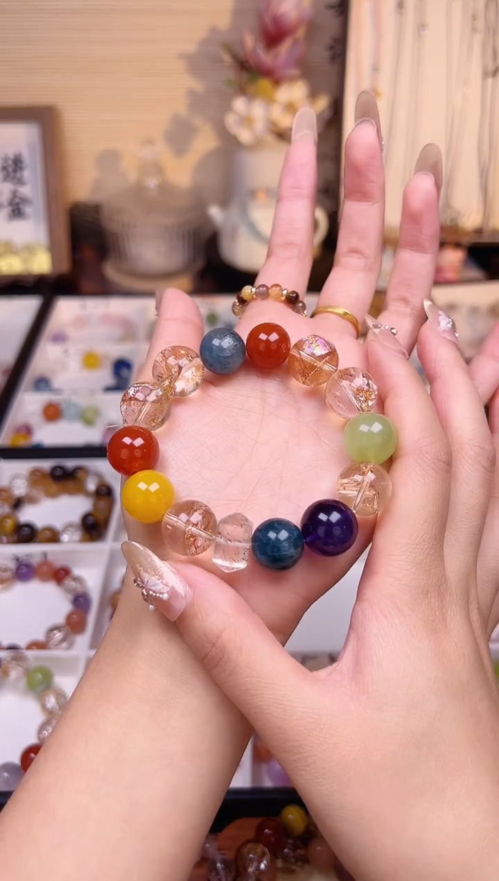 未镶嵌手串水晶青花瓷