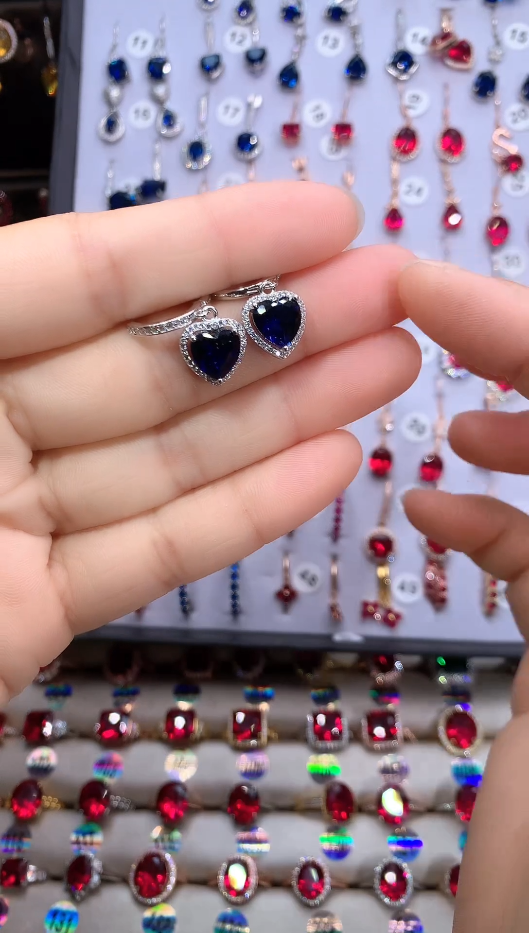 【闪购商品】蓝宝石耳饰银S925镶嵌1111111