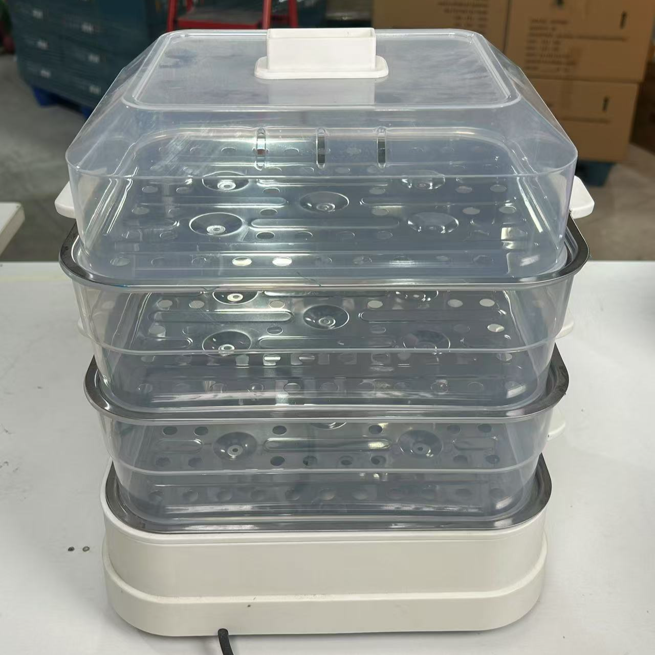 易清洗防烫节能电蒸锅蒸箱蒸鱼饭盒大容量早餐机长方形三层