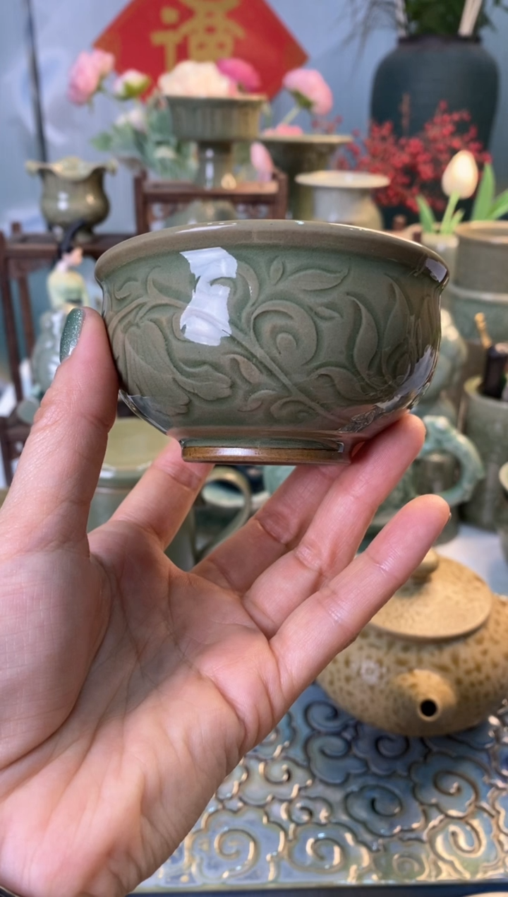 【闪购商品】900063手工刻花 炉式压手杯礼盒装