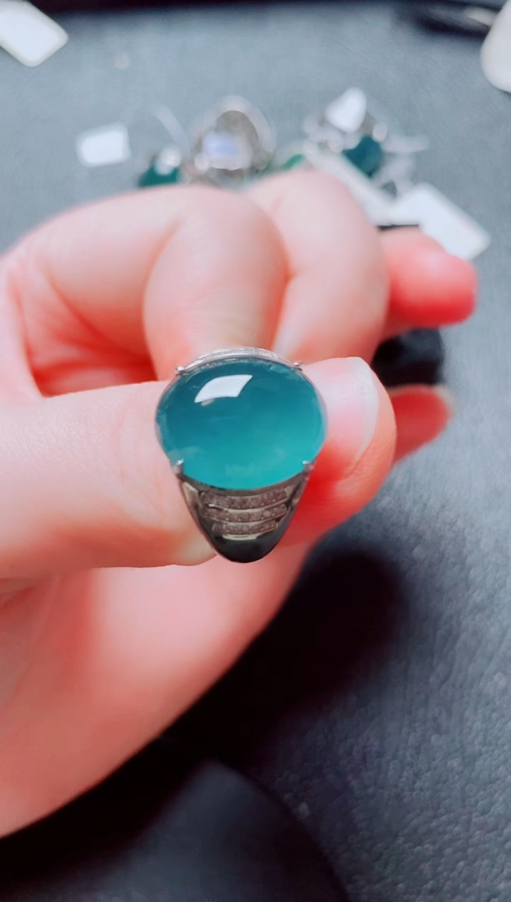 银S925镶嵌戒指翡翠1111