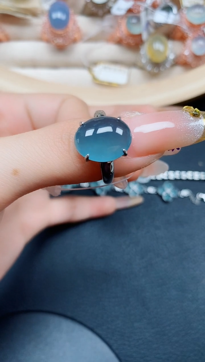 【闪购商品】翡翠戒指银S925镶嵌翡翠