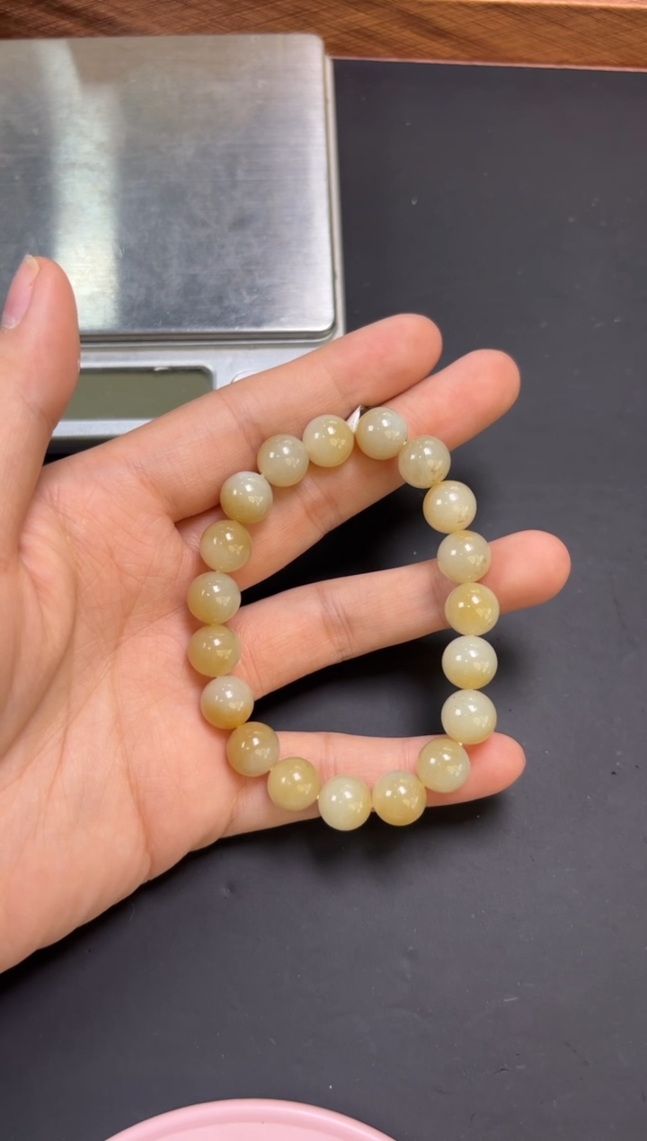 【闪购商品】和田玉手串未镶嵌若羌微色差卡10