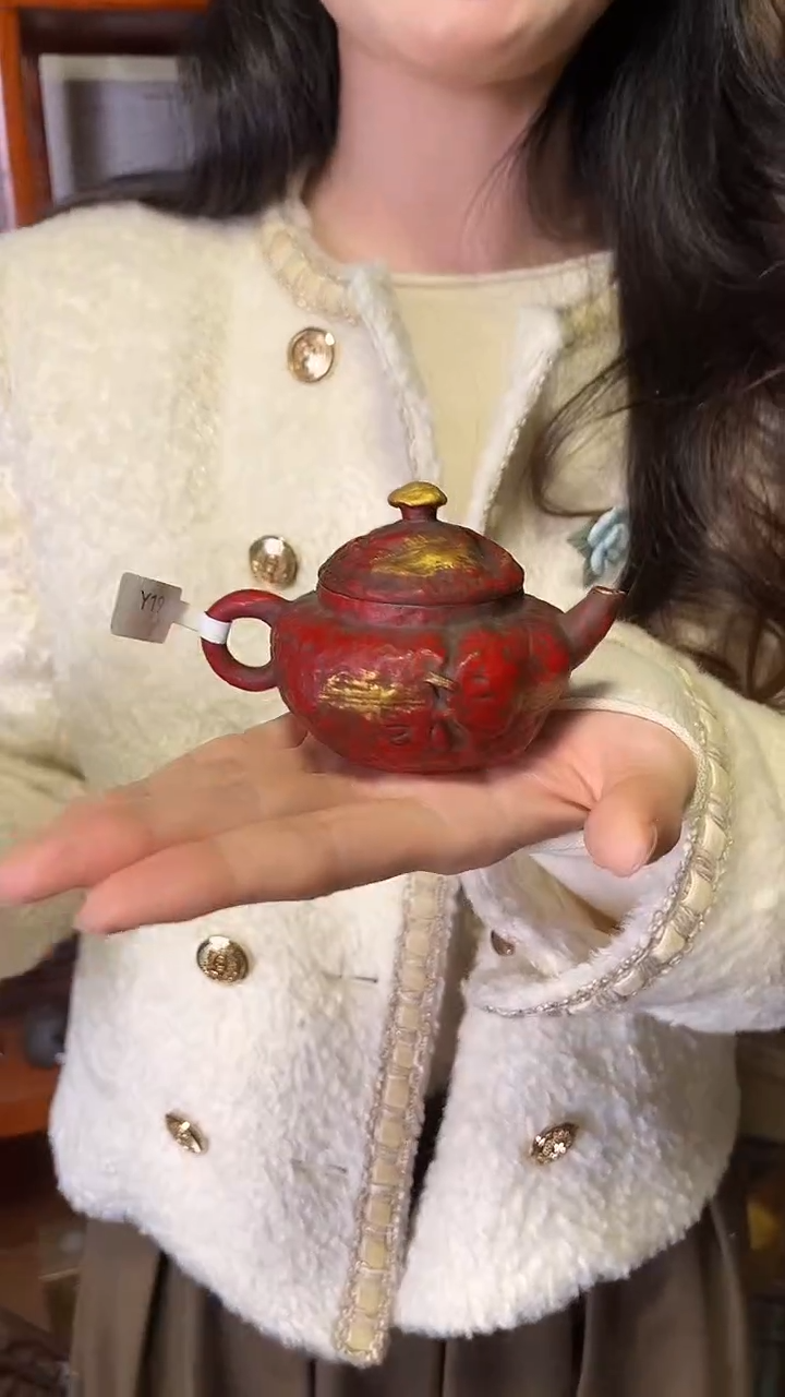 【闪购商品】Y19大漆磨砂感老岩泥茶壶