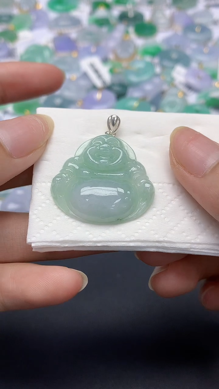 翡翠未镶嵌颈饰天然缅甸a货翡翠