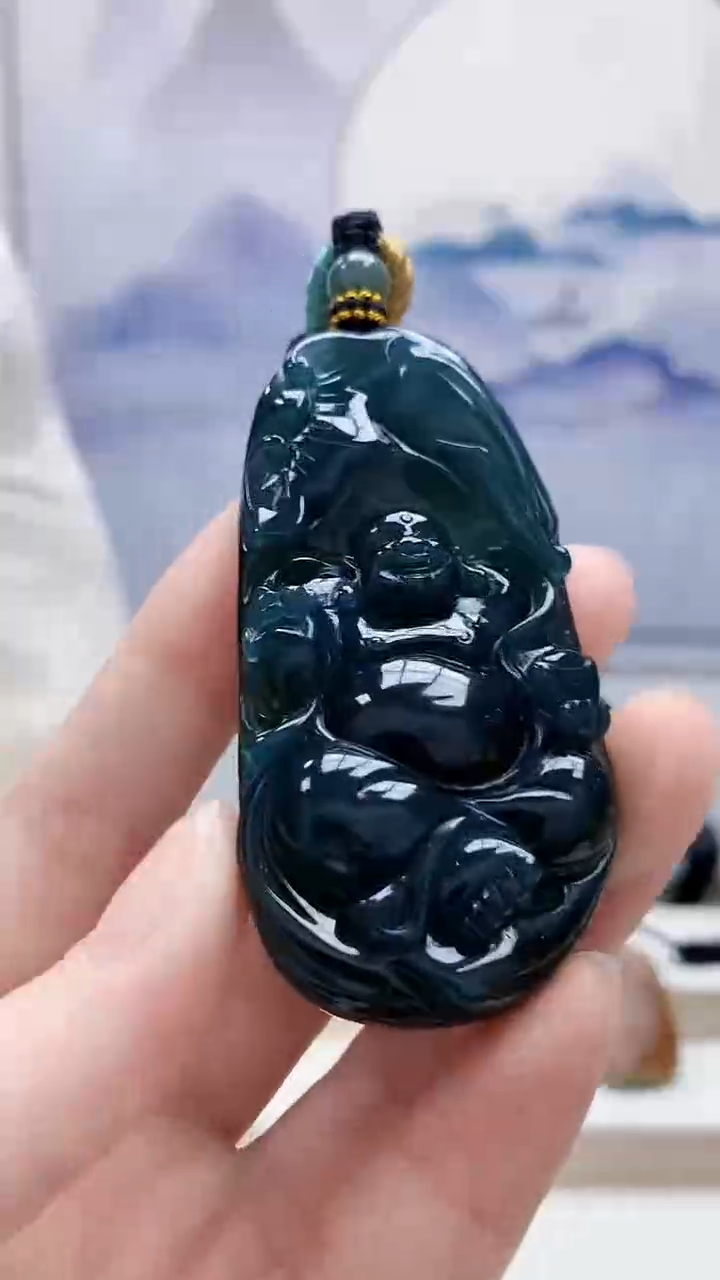 未镶嵌定制翡翠4917ry-毛货挂件48