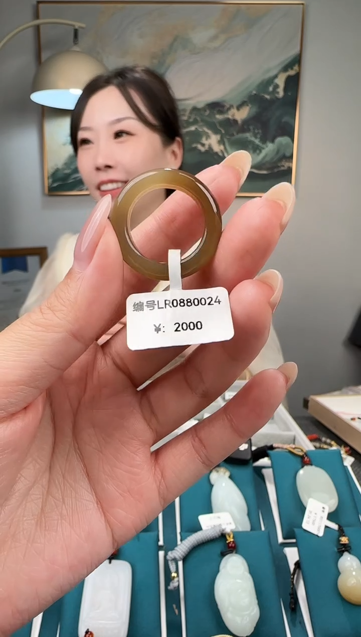 未镶嵌戒圈和田玉LR18.7