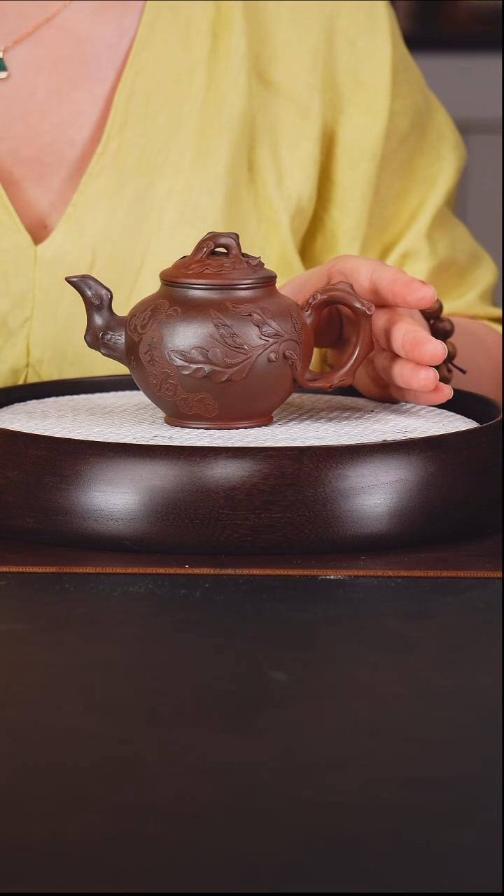 茶壶紫砂潘春芳 报春23 柴烧 230毫升 配盖碗