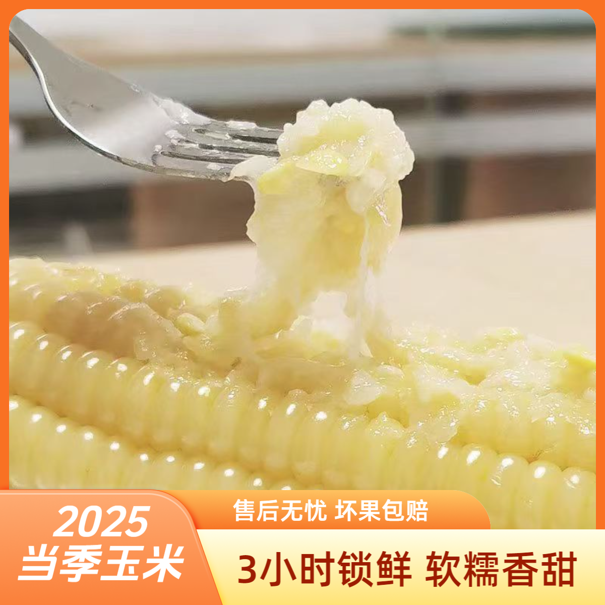 2025年甜糯玉米白玉米真空糯玉米整箱软糯香甜