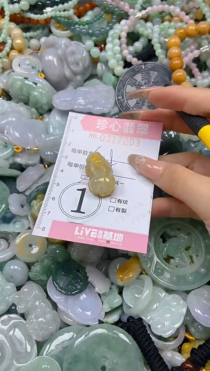 翡翠未镶嵌颈饰闪购0317203