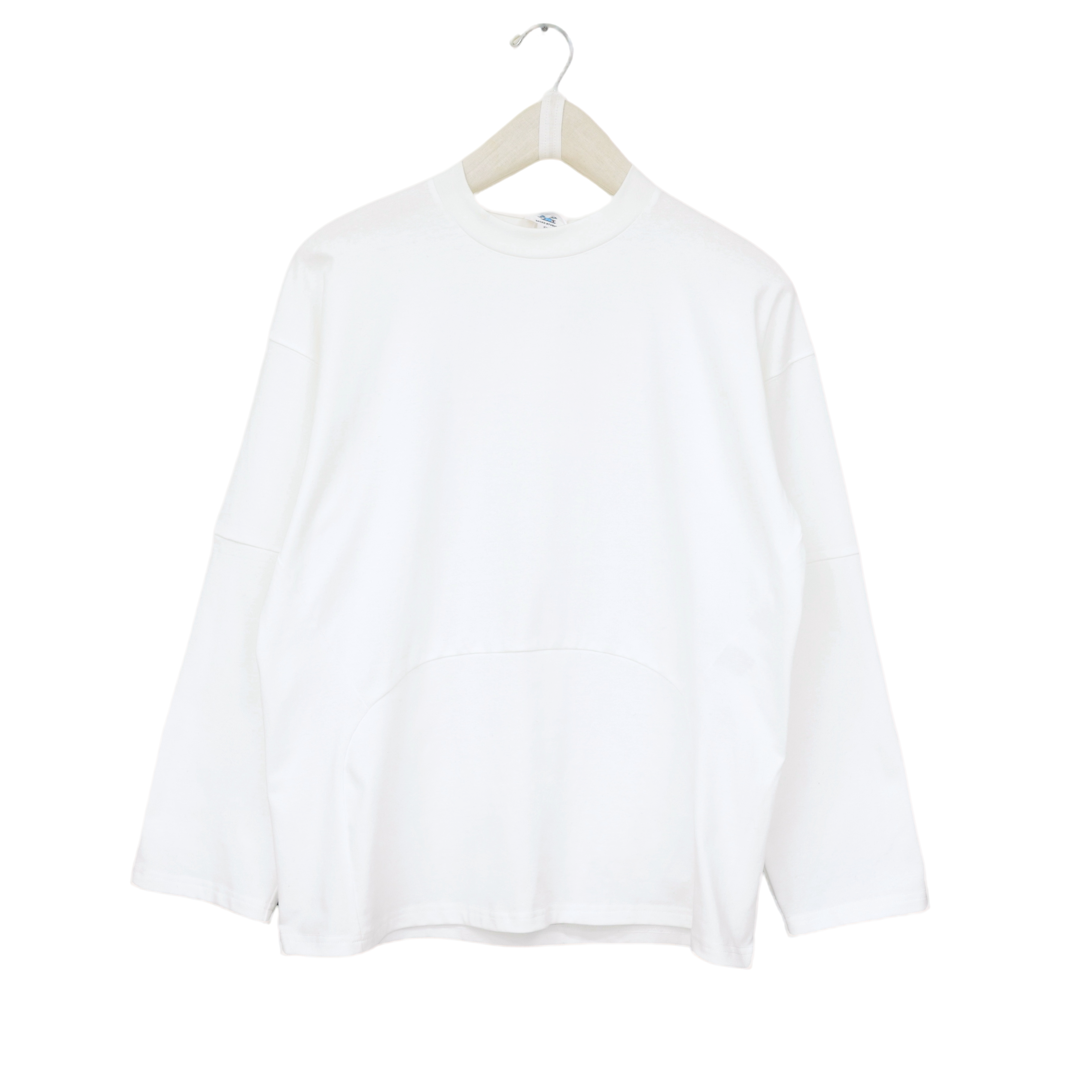 2512104【壁虎姐】GECKO秋冬新款 白色圆领休闲款纯色长袖百搭T恤