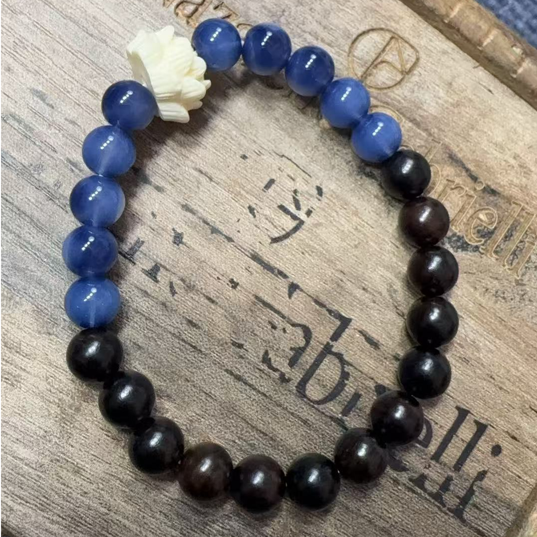 MTYC 026 黑檀莲花单圈手串（无礼盒）