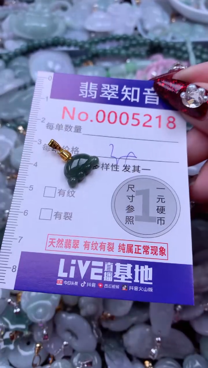 吊坠(不含链)未镶嵌翡翠5218